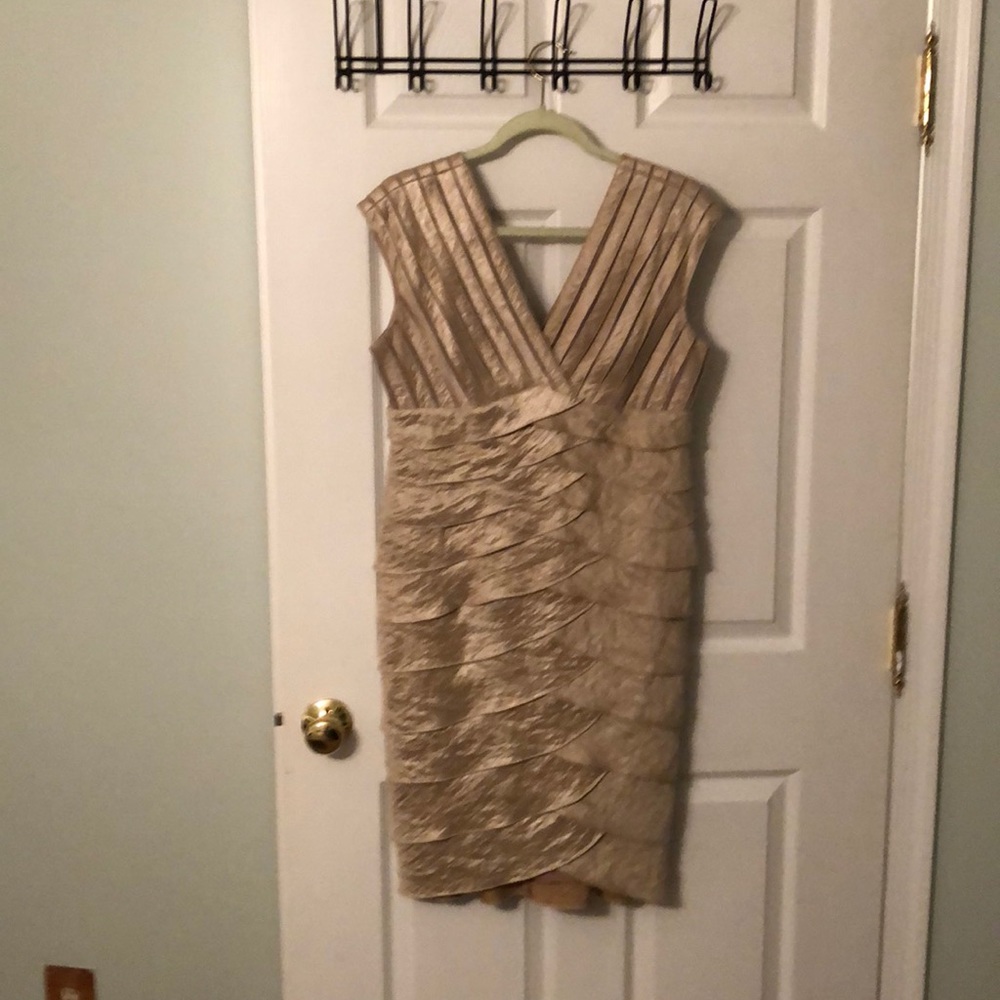 Beautiful Adrianna Pappel-  Gold silk dress 👗